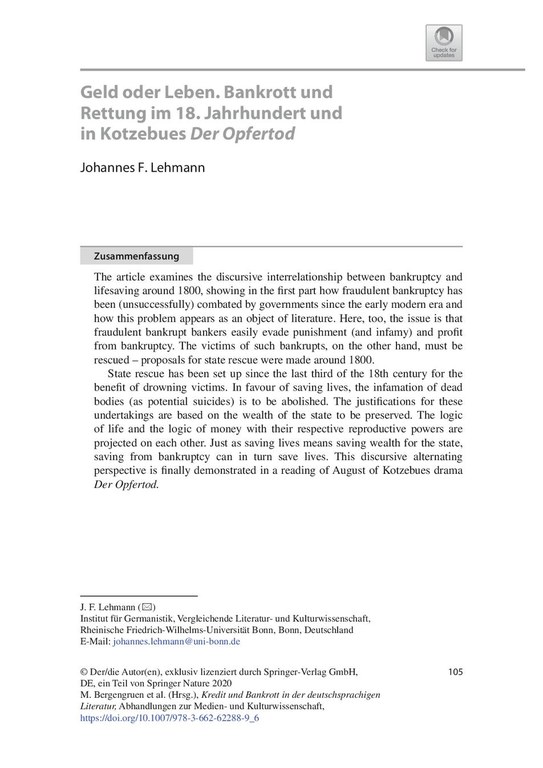 Geld oder Leben_Lehmann-2020_Metzler_Kredit Und Bankrott In Der Deutschsprachigen Literatur.pdf