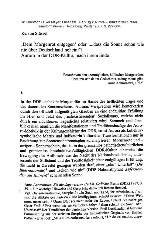 Stüssel 2007_‚Dem Morgenrot entgegen’ oder ‚...dass die Sonne schön wie nie über Deutschland scheint’ Aurora in der DDR-Kultur, nach ihrem Ende.pdf