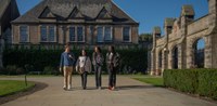 Students St Salvator's Quadrangle_University of St Andrews Students walking in St Salvator's Quadrangle, University of St Andrews.jpg