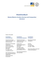 Modulhandbuch MA/MLitt German and Comparative Literature WS 23_24